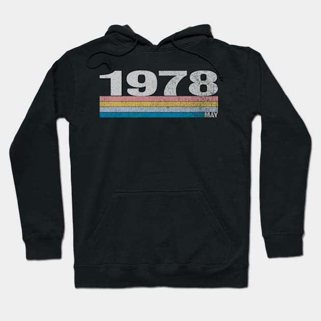 42nd Birthday Retro Born in May of 1978 Hoodie by bummersempre66